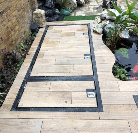 bespoke fish tank pump access floor hatches