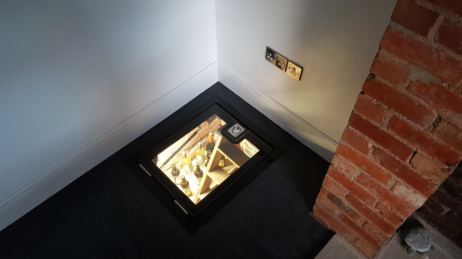basement coal bunker glass entrance hatch